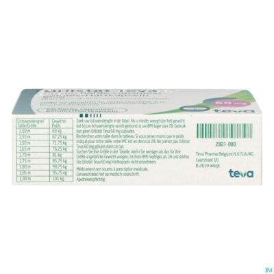 Orlistat teva harde caps 60 x 60mg-3