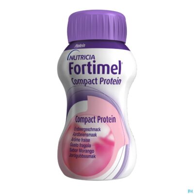 Fortimel compact protein aardbei flesjes 4x125 ml-3