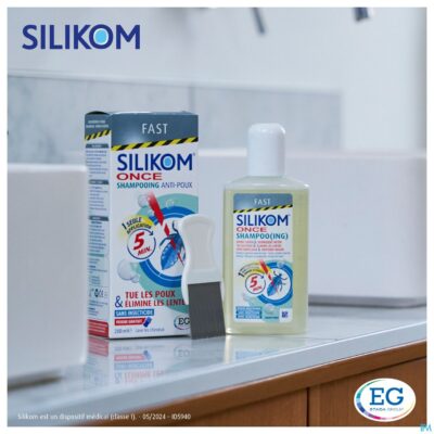 Silikom once shampoo a/luizen a/neten        200ml-8