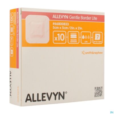 Allevyn gentle border lite 5,0x 5,0cm 10 66800833-2