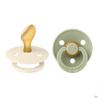 Bibs 2 fopspeen anatomic duo ivory/sage