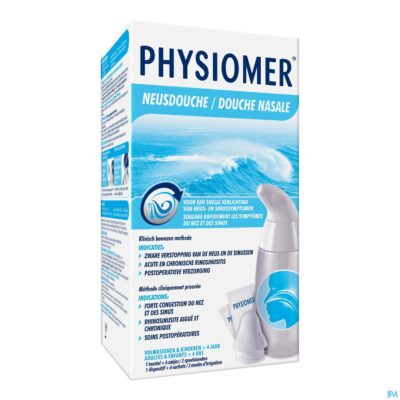 Physiomer neusdouche + zeezout zakje 6