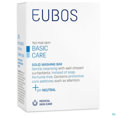 Eubos compact wastablet blauw z/parf 125g-2