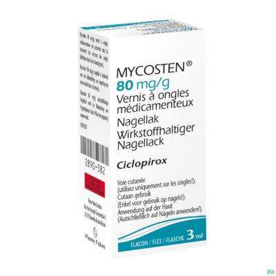 Mycosten 80mg/g medische nagellak fl 1 3ml