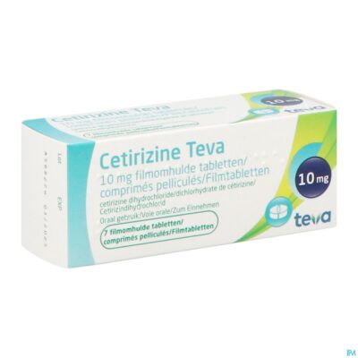 Cetirizine teva 10mg filmomh tabl 7