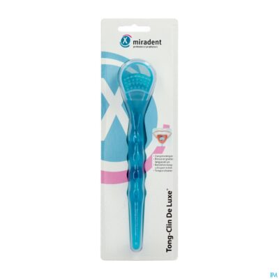 Miradent tongschraper deluxe blauw