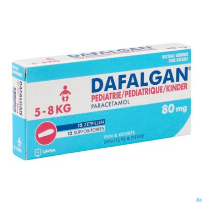 Dafalgan pediatrie 80mg suppo 12