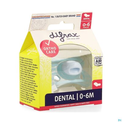 Difrax fopspeen sil mini-dental 0-6m 799-2