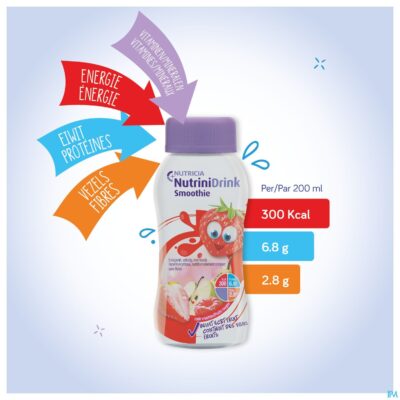 Nutrinidrink smoothie rode vruchten fl 200ml-4