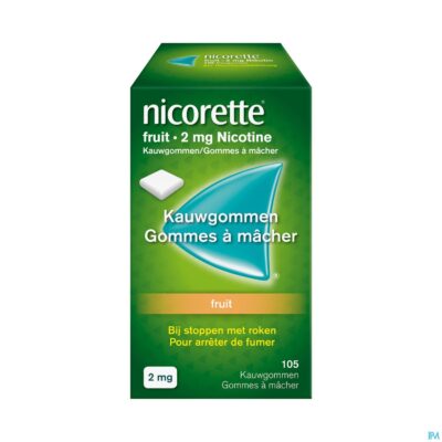 Nicorette fruit kauwgom suikervrij 105x2mg