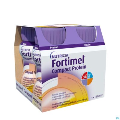 Fortimel compact protein perzik-mango flesjes 4x125 ml-2