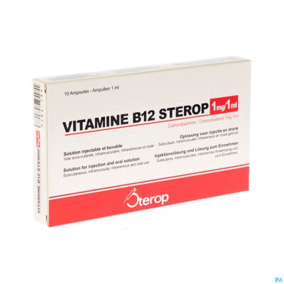 Vit b12 sc/im/iv amp 10 x 1mg/1ml