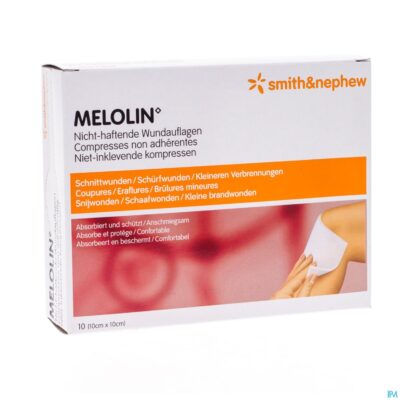 Melolin kp ster 10x10cm 10 66030261