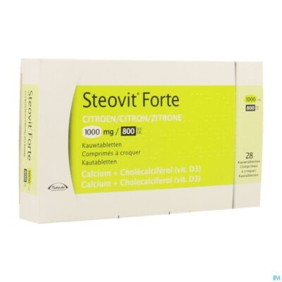 Steovit forte 1000mg/800ie kauwtabl 28-2