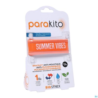 Para'kito armband volwassen good vibes oranje 1