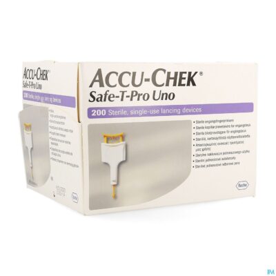 Accu chek safe t pro plus uno steriel wegwerp 200