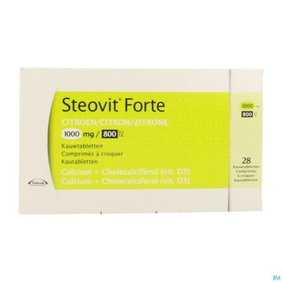 Steovit forte 1000mg/800ie kauwtabl 28