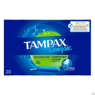 Tampax compak super tampons 20
