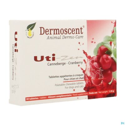Dermoscent uti-zen hond kat tabl 30