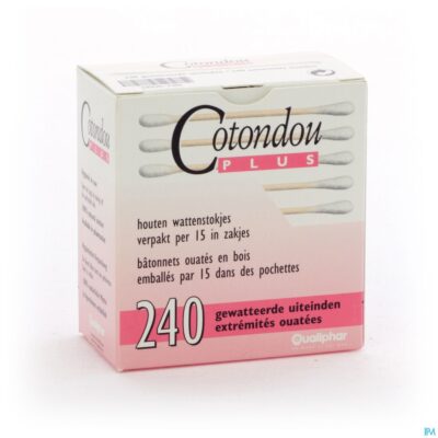 Cotondou plus wattestaafje hout 120