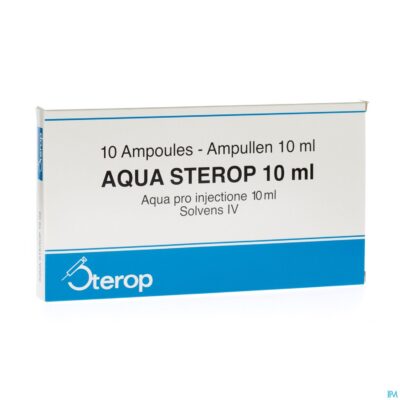 Aqua sterop pour inj solvens amp 10 x 10ml-2