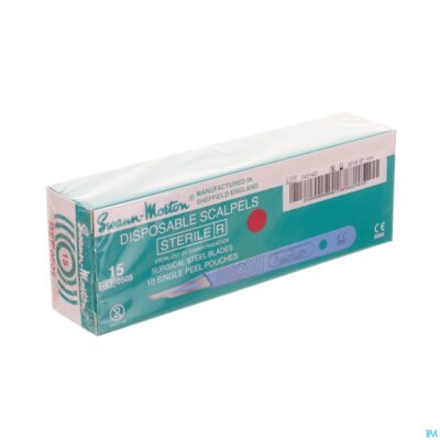 Scalpel s.m disposable steriel nr15 10-2