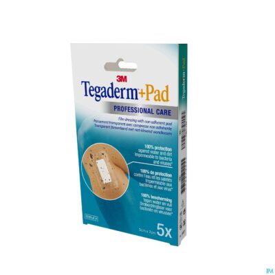 Tegaderm + pad 3m transp steril 5cmx 7cm 5 3582p-2