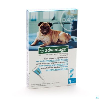 Advantage 100 honden 4<10kg 4x1,0ml-2