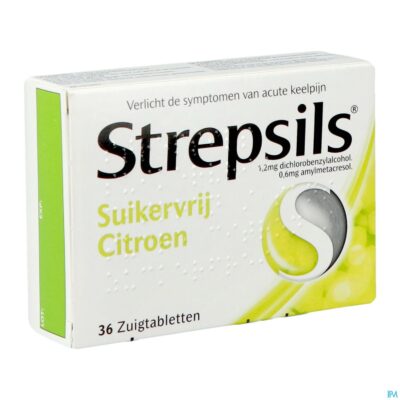 Strepsils suikervrij citroen past 36