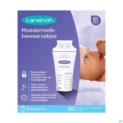 Lansinoh bewaarzakjes moedermelk 50 40056-2