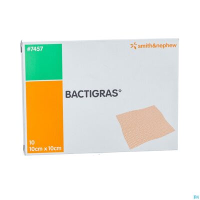 Bactigras verband 10cmx10cm 10 7457-2