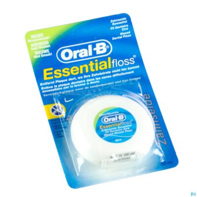 Oral-b floss esssential floss mint waxed 50m-2