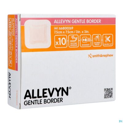Allevyn gentle border ster 7,5x 7,5cm 10 66800269