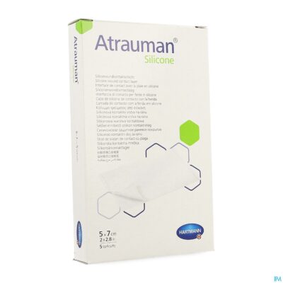 Atrauman silicone 5x7cm 5 p/s