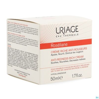 Uriage roseliane creme rijk a/roodheid pot 50ml