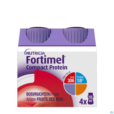 Fortimel compact protein bosvruchten flesjes 4x125 ml