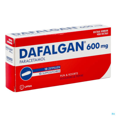 Dafalgan 600mg suppos 12