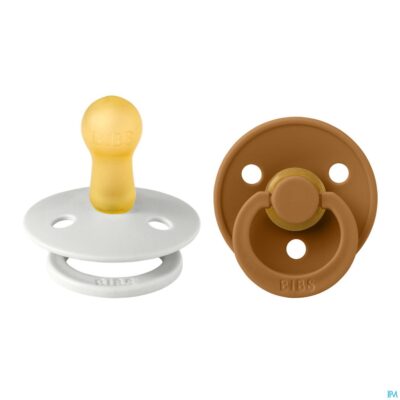 Bibs 2 fopspeen duo haze/caramel 2