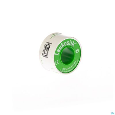 Leukosilk deksel kleefpleist. 2,50cmx5m 1 0102200-2