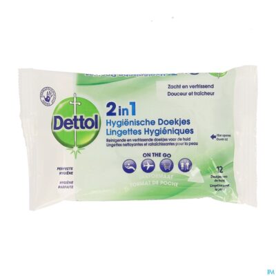 Dettol 2in1 hygienische doekjes 12