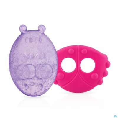 Nûby koelbijtfiguur diertjes met beschermhoes - 3m+-2