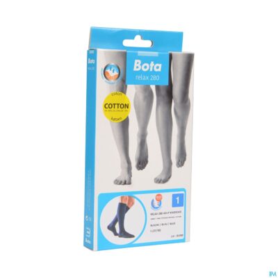 Bota relax 280 katoen korte kous blue n1