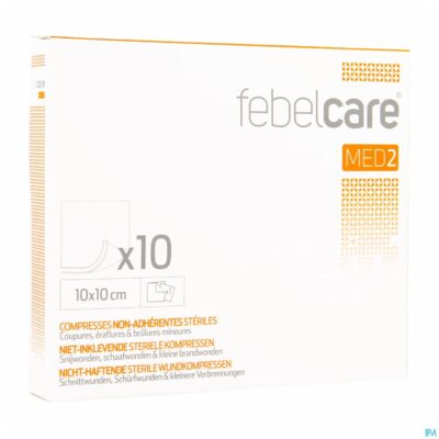 Febelcare med2 komp.n/inkl. ster. 10,0x10,0cm 10x1-2