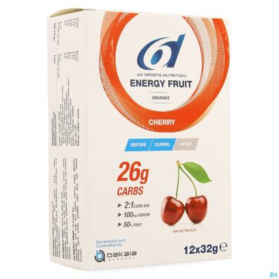 6d energy fruit cherry 12x32g