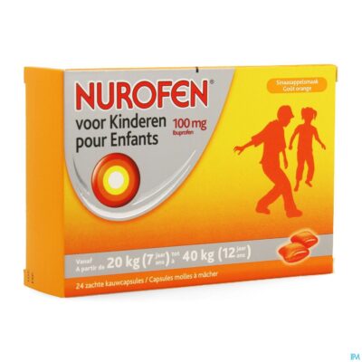 Nurofen kind 100mg zachte kauwcaps 24-3