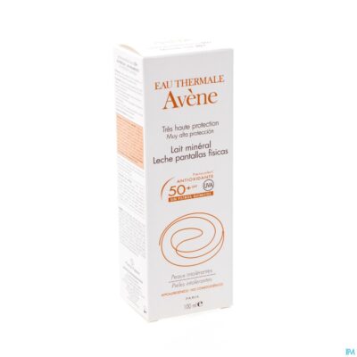 Avene zon spf50+minerale melk z.hoge besch. 100ml