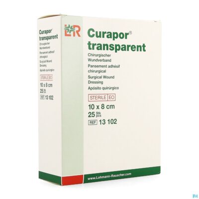 Curapor transparant steriel 10cmx 8cm 25 13102-2
