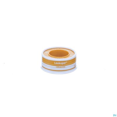 Leukopor deksel kleefpleist. 1,25cmx5,0m 1 0247100-2