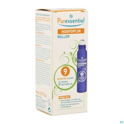 Puressentiel roller hoofdpijn 9 ess olie 5ml-2