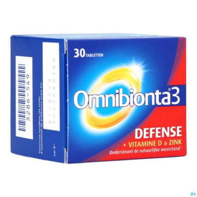 Omnibionta3 defense multivitamines immuniteit (30 tabletten)